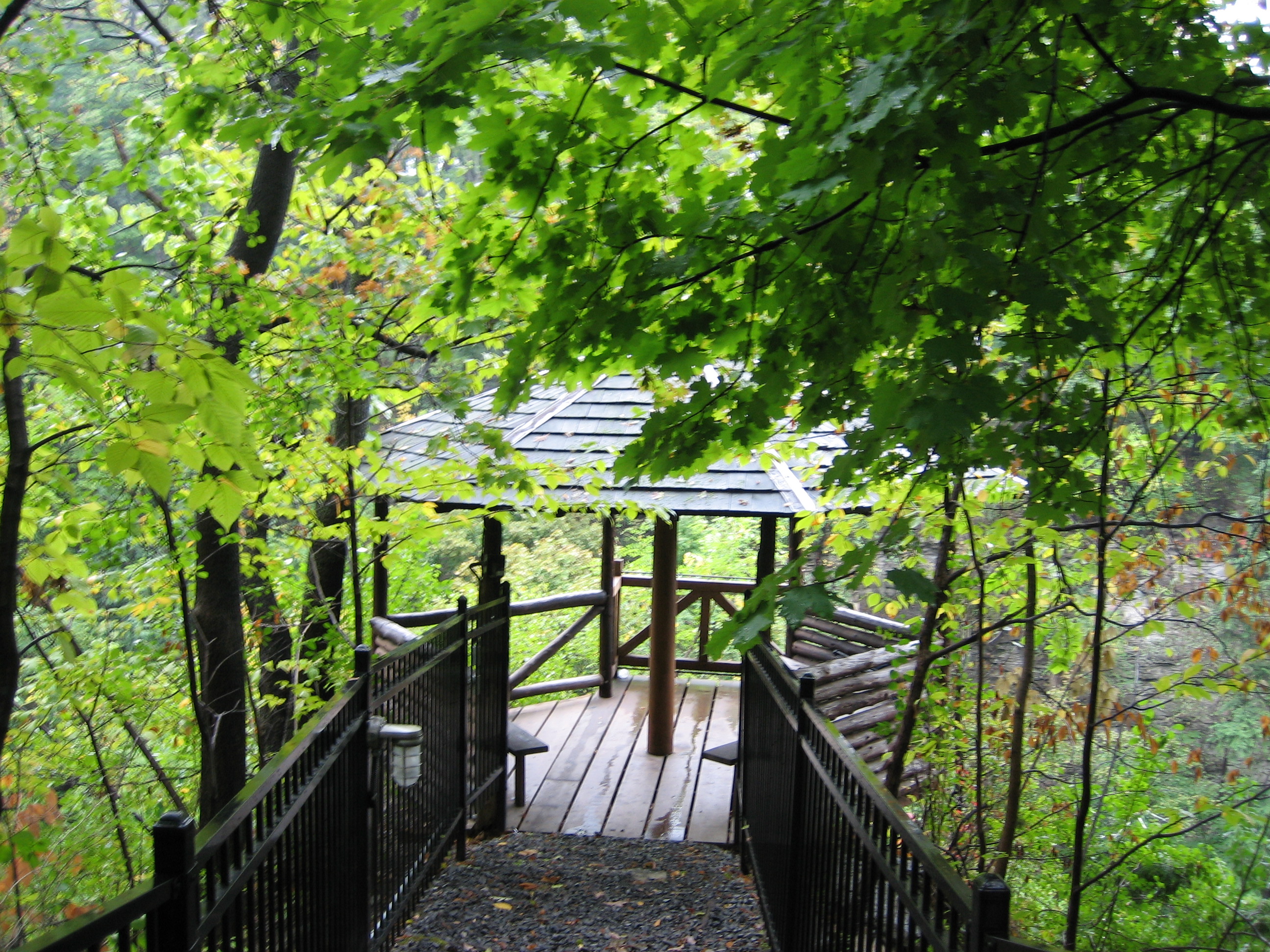 The summerhouse gazebo in summertime